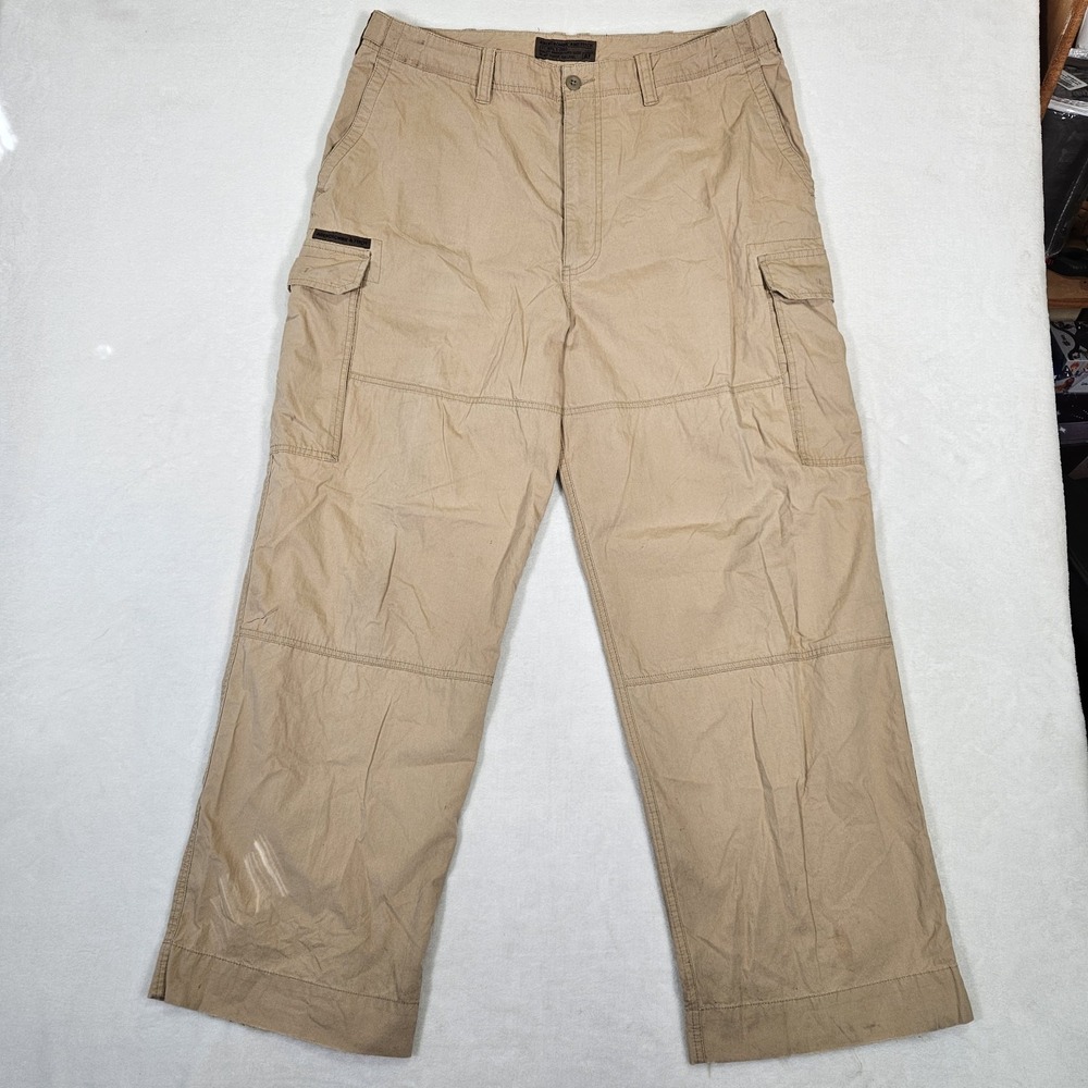 Abercrombie & Fitch Pants Mens Large Brown Cargo Paratrooper Cargo‎ Y2K T-2083
